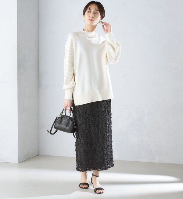 SHIPS for women「リボン レース タイト スカート 24SS ◇」|スカート|