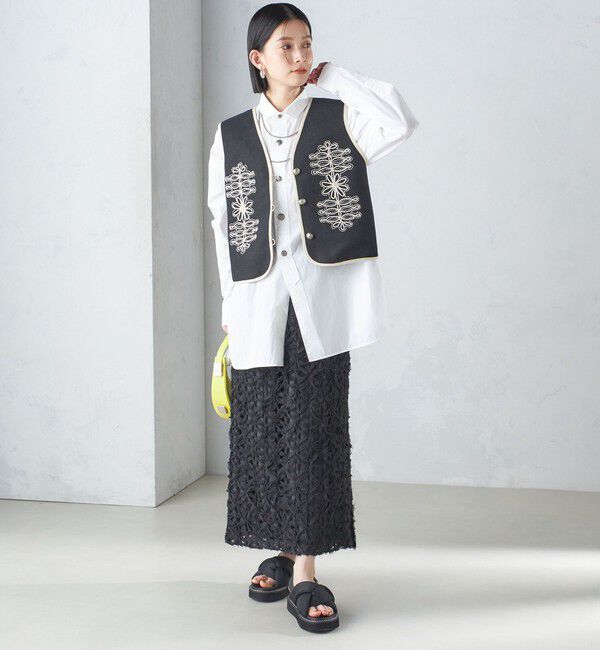 SHIPS for women「リボン レース タイト スカート 24SS ◇」|スカート|