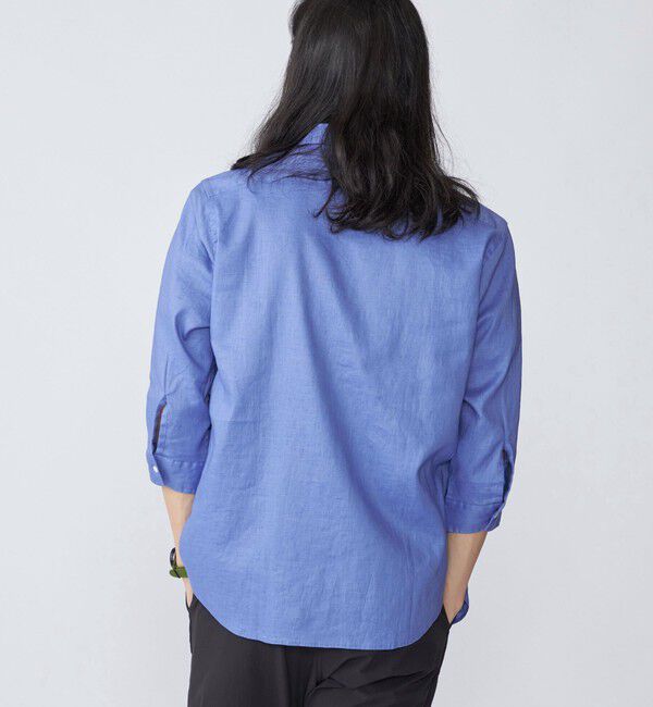 SHIPS「SHIPS: SOLOTEX(R) サフィラン リネン 7分袖 シャツ」|シャツ・ブラウス|