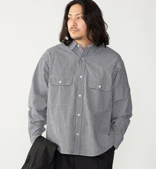 SHIPS「SHIPS: Wポケット ウォッシュド タイプライター 長袖 シャツ 〈チェック／ストライプ／単色〉」|シャツ・ブラウス|