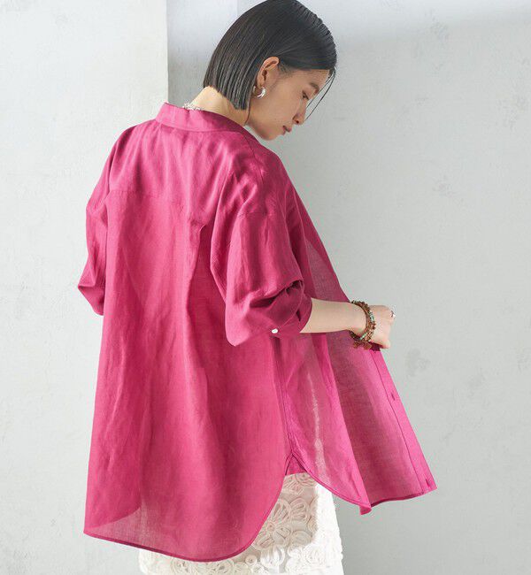 SHIPS for women「〈手洗い可能〉IMPERIAL LINEN オーバー シャツ」|シャツ・ブラウス|