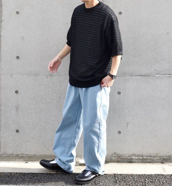 SHIPS any「SHIPS any: 〈手洗い可能〉リネンミックス サマーニット リラックス シアー Tシャツ◇」|Tシャツ・カットソー|