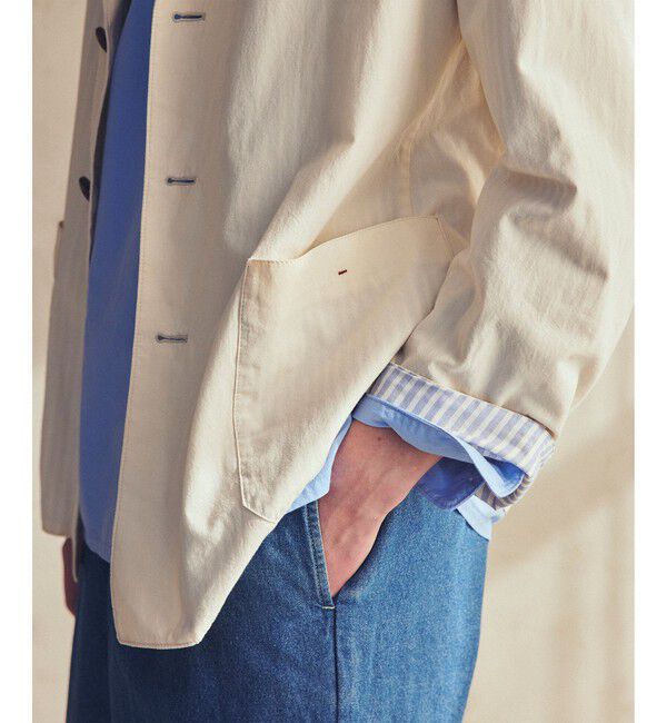 SHIPS「BATEAUX DE SHIPS: リラックス フィッシュマウス シャツ テーラードジャケット」|テーラードジャケット|ナチュラル