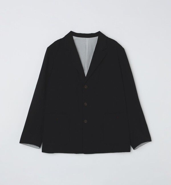 SHIPS「BATEAUX DE SHIPS: リラックス フィッシュマウス シャツ テーラードジャケット」|テーラードジャケット|ブラック