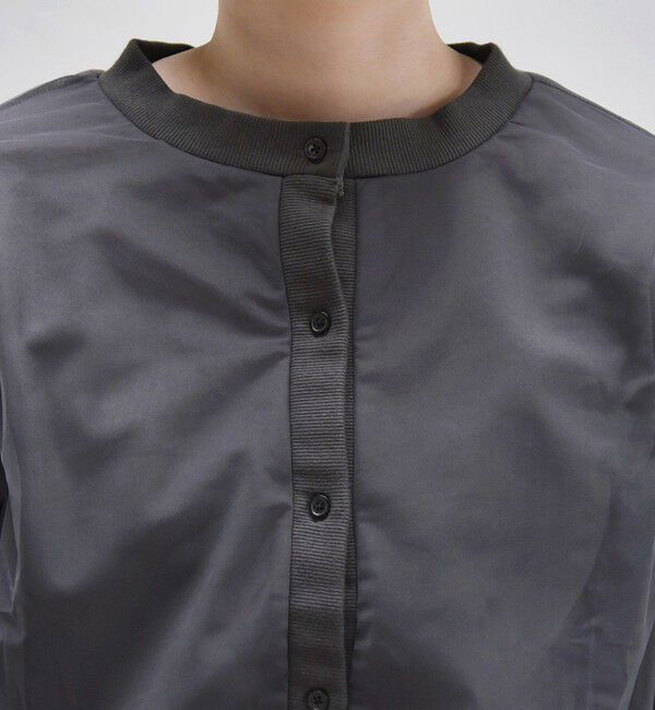 quaranciel「quaranciel:〈手洗い可能〉チュール ドッキング クルーネック カーディガン」|カーディガン|