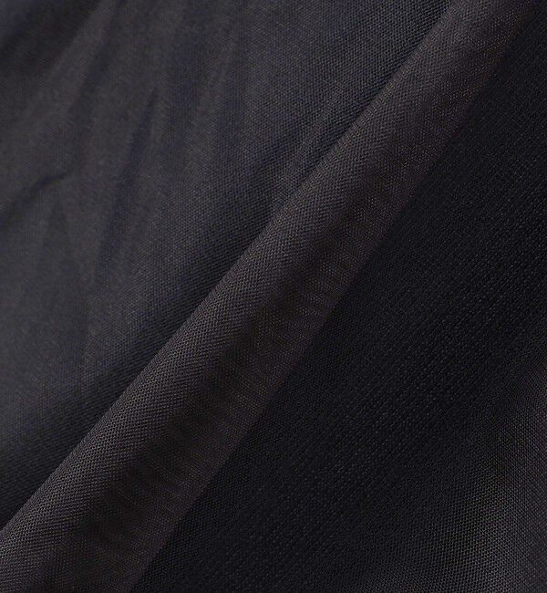 quaranciel「quaranciel:〈手洗い可能〉チュール ドッキング クルーネック カーディガン」|カーディガン|