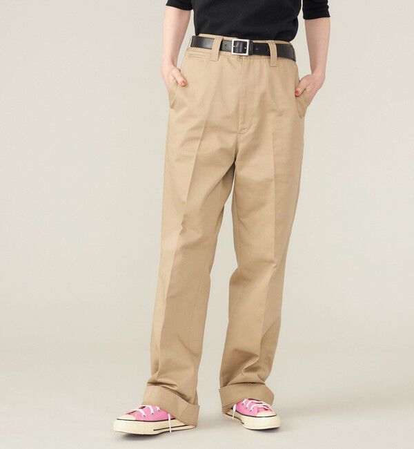 SHIPS for women「SHIPS NINE CASE : 〈手洗い可能〉ミリタリーチノパンツ ◇」|チノ|ベージュ