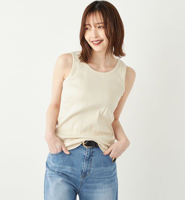 SHIPS Colors 「SHIPS Colors:ランダムテレコ 2WAY タンクトップ◇」|タンクトップ|