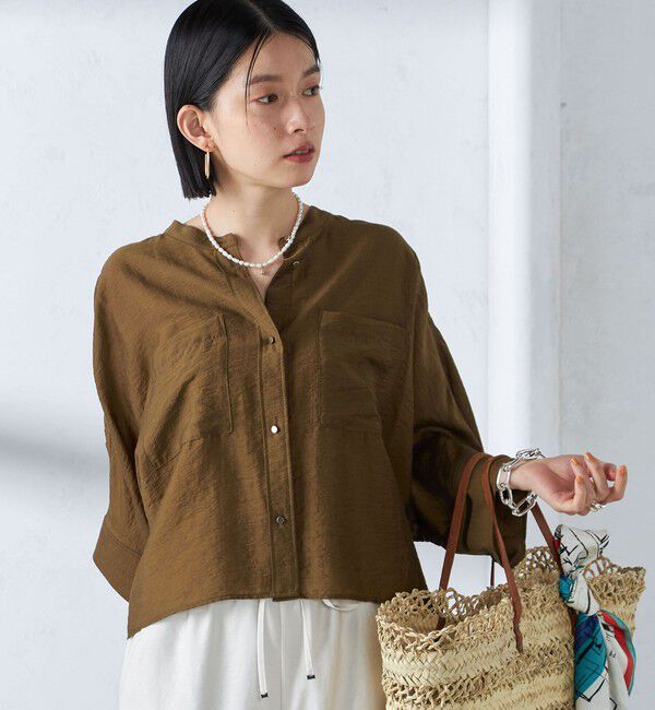 SHIPS for women「〈手洗い可能〉シルク混 シアー 羽織 シャツ」|シャツ・ブラウス|