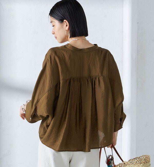 SHIPS for women「〈手洗い可能〉シルク混 シアー 羽織 シャツ」|シャツ・ブラウス|