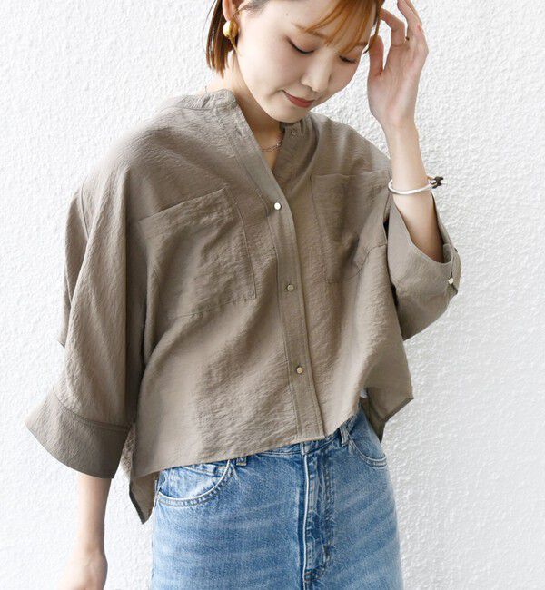SHIPS for women「〈手洗い可能〉シルク混 シアー 羽織 シャツ」|シャツ・ブラウス|