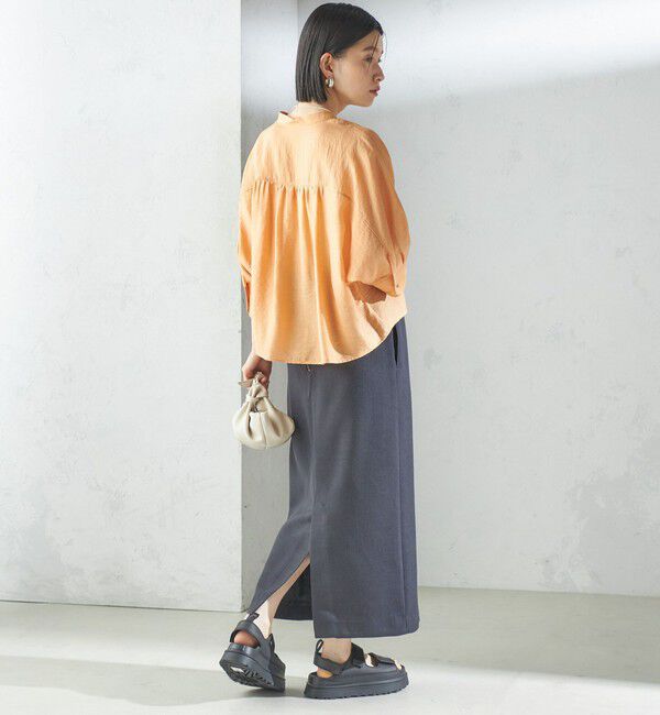 SHIPS for women「〈手洗い可能〉シルク混 シアー 羽織 シャツ」|シャツ・ブラウス|