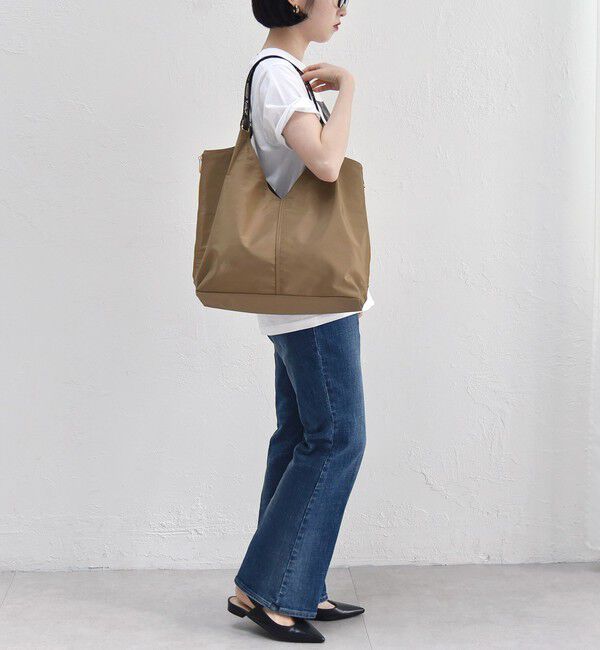 quaranciel「《追加予約》quaranciel: Vカット サイドファスナー トートバッグ（A4対応）」|トートバッグ|