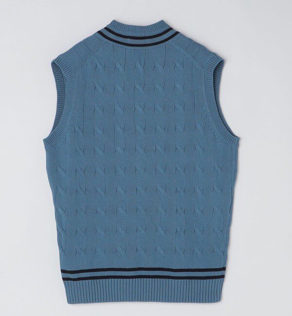 SHIPS「ALANPAINE: 7ゲージ ケーブル編み コットン クリケット ニット ベスト」|ベスト・ジレ|