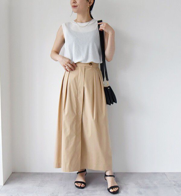 quaranciel「quaranciel:〈洗濯機可能〉タイプライター フロントスリット タック スカート」|スカート|