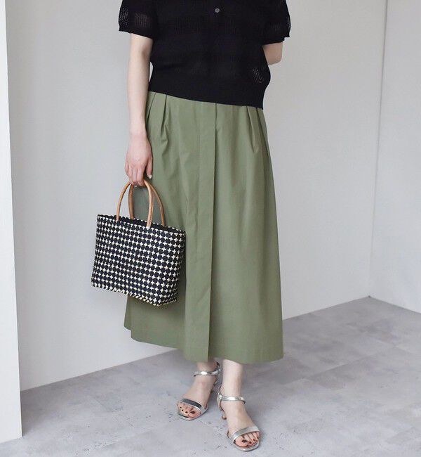 quaranciel「quaranciel:〈洗濯機可能〉タイプライター フロントスリット タック スカート」|スカート|