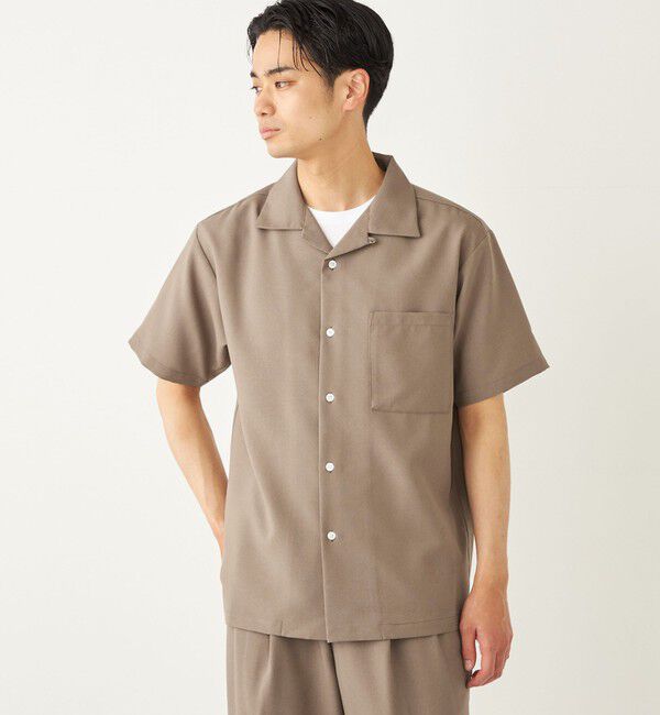 SHIPS Colors 「SHIPS Colors:ポリトロ オープンカラー シャツ(セットアップ対応可能)◇」|シャツ・ブラウス|