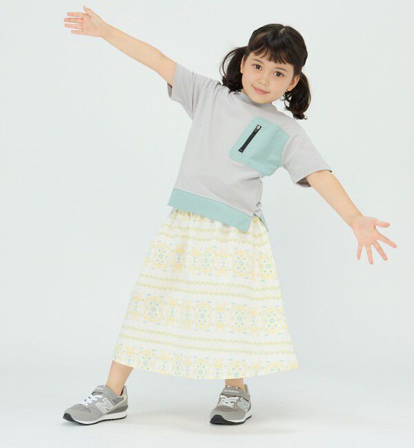 SHIPS Colors 「SHIPS Colors:〈洗濯機可能〉2WAY プリント スカート(100~140cm)」|フレア|