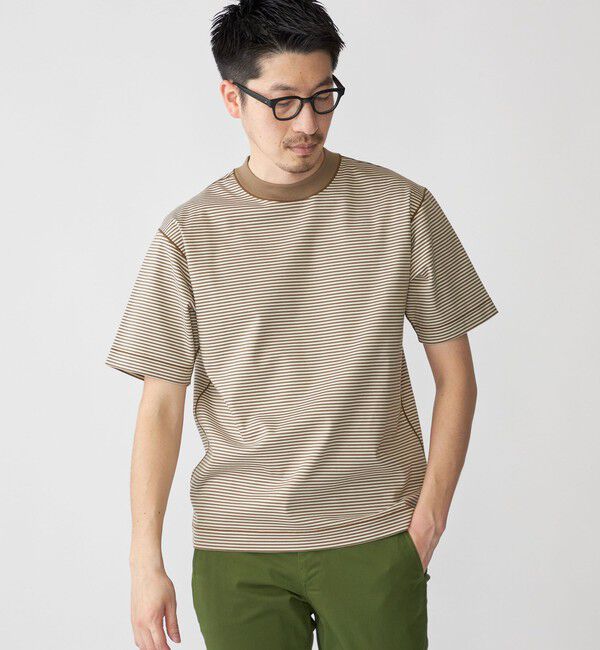 SHIPS「SHIPS: ハイゲージ クルーネック ポンチ Tシャツ」|Tシャツ・カットソー|ダークブラウン