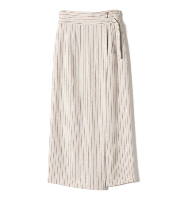 SHIPS Colors 「SHIPS Colors:〈手洗い可能〉レーヨンリネン ラップ スカート」|タイト|