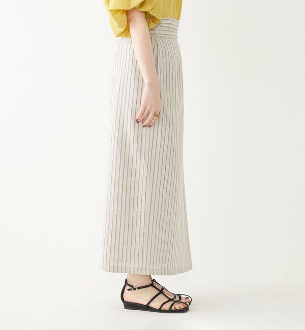 SHIPS Colors 「SHIPS Colors:〈手洗い可能〉レーヨンリネン ラップ スカート」|タイト|