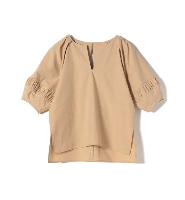 SHIPS for women「〈手洗い可能〉ランタン スリーブ キーネック ブラウス」|シャツ・ブラウス|