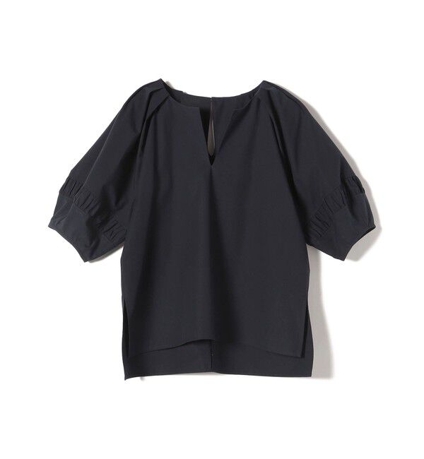 SHIPS for women「〈手洗い可能〉ランタン スリーブ キーネック ブラウス」|シャツ・ブラウス|