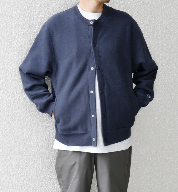SHIPS any「【SHIPS any別注】Champion: リバースウィーブ(R) クルーネック カーディガン◇」|カーディガン|