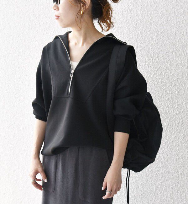 SHIPS any「《一部追加予約》【WEB限定】SHIPS any:〈手洗い可能〉ハーフ ジップ ハイネック プルオーバー」|ニット・セーター|