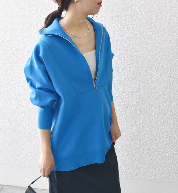 SHIPS any「《一部追加予約》【WEB限定】SHIPS any:〈手洗い可能〉ハーフ ジップ ハイネック プルオーバー」|ニット・セーター|