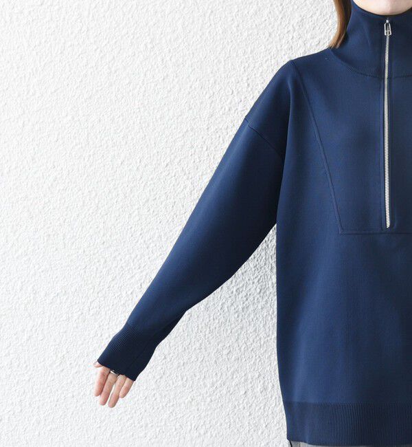 SHIPS any「《一部追加予約》【WEB限定】SHIPS any:〈手洗い可能〉ハーフ ジップ ハイネック プルオーバー」|ニット・セーター|