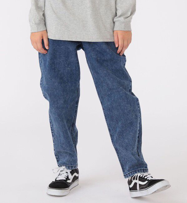 SHIPS KIDS「SHIPS KIDS:140～160cm / ジャージー ライク デニム パンツ」|デニム|