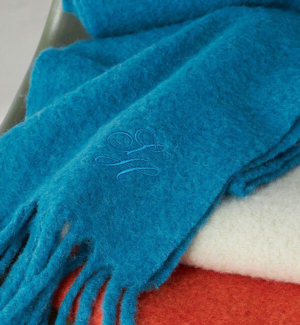 SHIPS for women「刺繍 モへヤ ミックス マフラー」|マフラー|