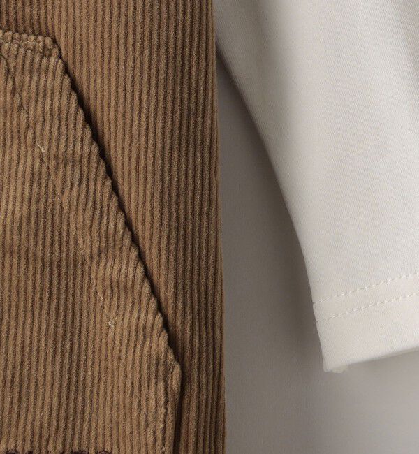 SHIPS KIDS「SHIPS KIDS:70～80cm / フェイク オーバーオール ロンパース」|ロンパース|