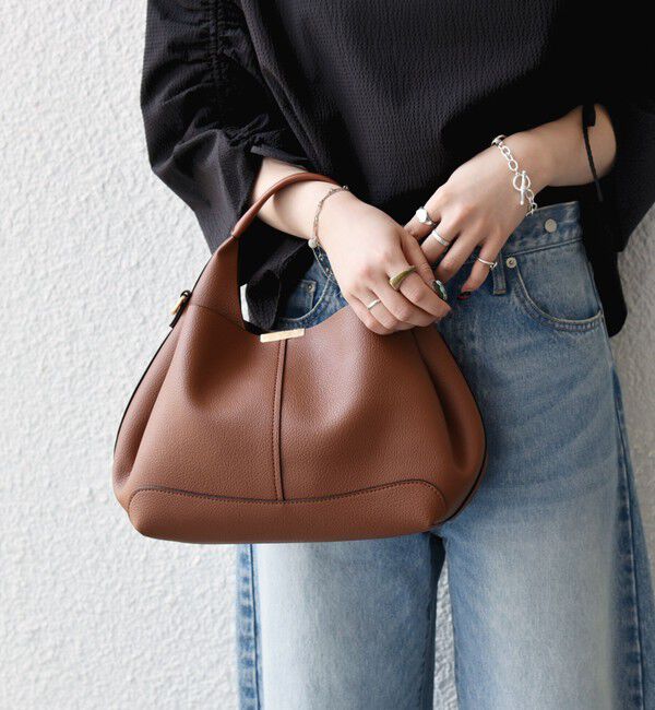 SHIPS any「《一部追加予約》SHIPS any: ゴールド プレート ワンハンドル 2WAY バッグ」|ショルダー・メッセンジャー|