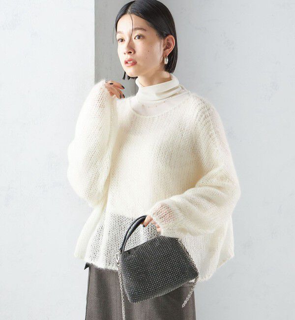 SHIPS for women「モヘヤ メッシュ プルオーバー」|ニット・セーター|