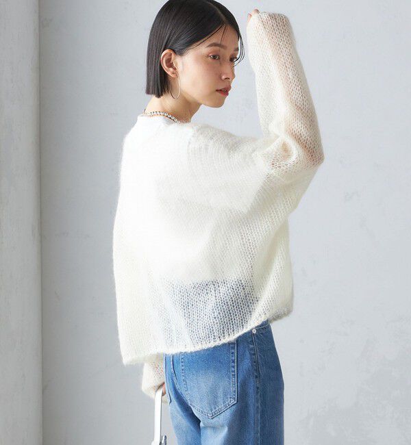 SHIPS for women「モヘヤ メッシュ プルオーバー」|ニット・セーター|