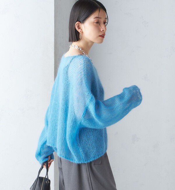 SHIPS for women「モヘヤ メッシュ プルオーバー」|ニット・セーター|