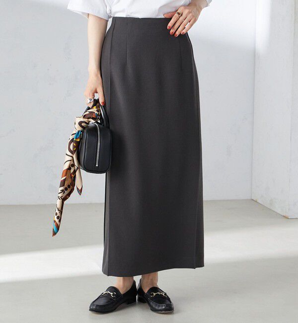 SHIPS for women「〈手洗い可能〉ジョーゼット ピンタック タイト スカート」|スカート|