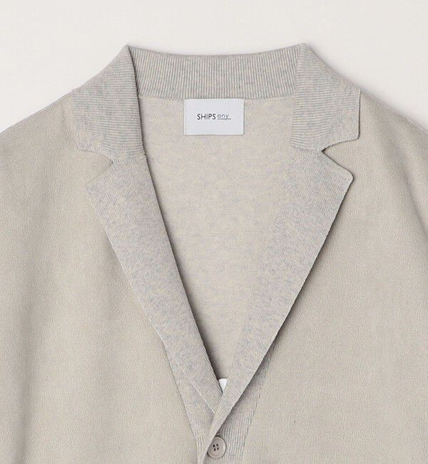 SHIPS any「SHIPS any: 〈手洗い可能〉コットン カシミヤ混 コンビ ニット ジャケット◇」|カーディガン|