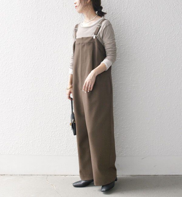 SHIPS any「SHIPS any:〈洗濯機可能〉ウールライク サスペンダー セミワイド サロペット」|その他|