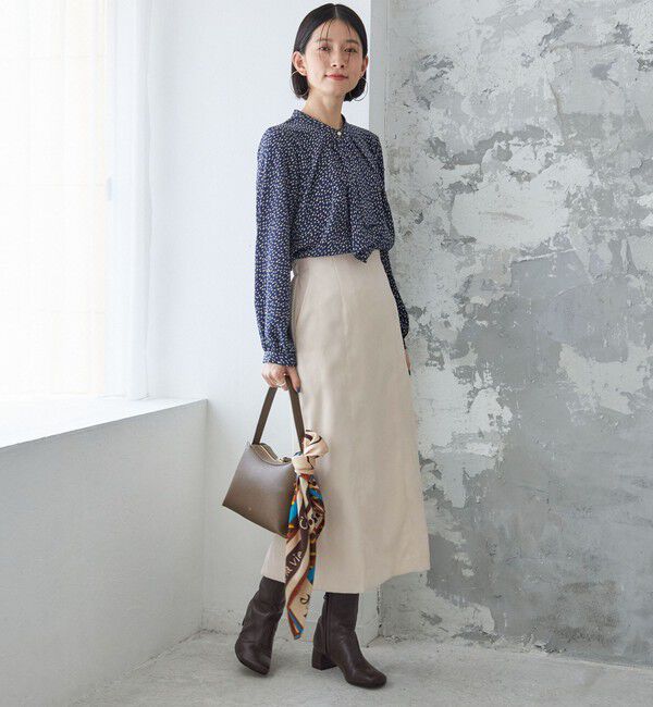 SHIPS for women「〈手洗い可能〉フェイク スエード (ポリエステル) タイト スカート」|タイト|