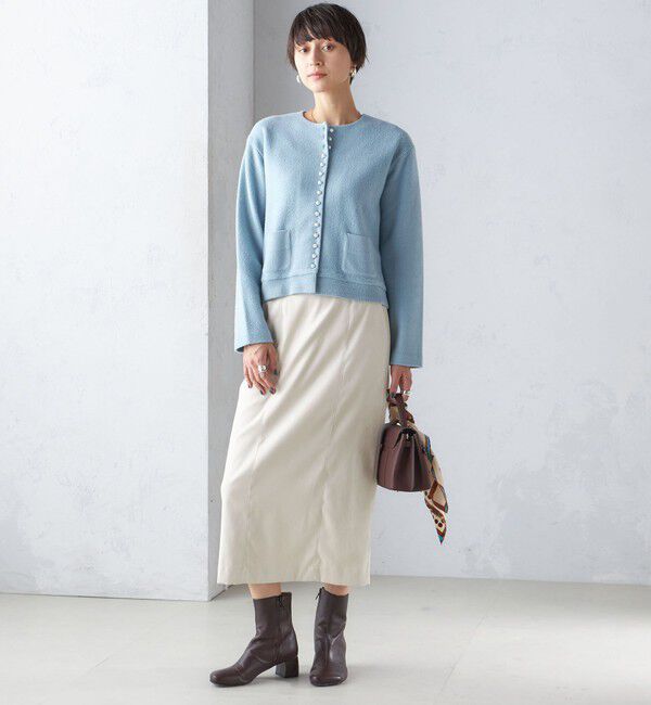 SHIPS for women「〈手洗い可能〉フェイク スエード (ポリエステル) タイト スカート」|タイト|