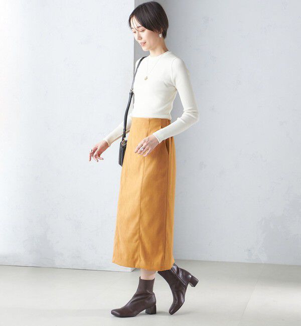 SHIPS for women「〈手洗い可能〉フェイク スエード (ポリエステル) タイト スカート」|タイト|