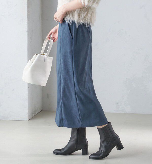 SHIPS for women「〈手洗い可能〉フェイク スエード (ポリエステル) タイト スカート」|タイト|