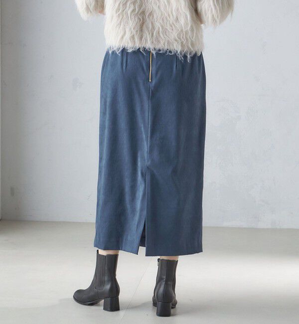 SHIPS for women「〈手洗い可能〉フェイク スエード (ポリエステル) タイト スカート」|タイト|