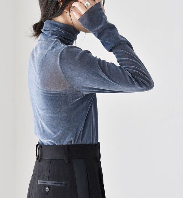 quaranciel「quaranciel:〈洗濯機可能〉フロッキー シアー タートル ネック 2」|Tシャツ・カットソー|