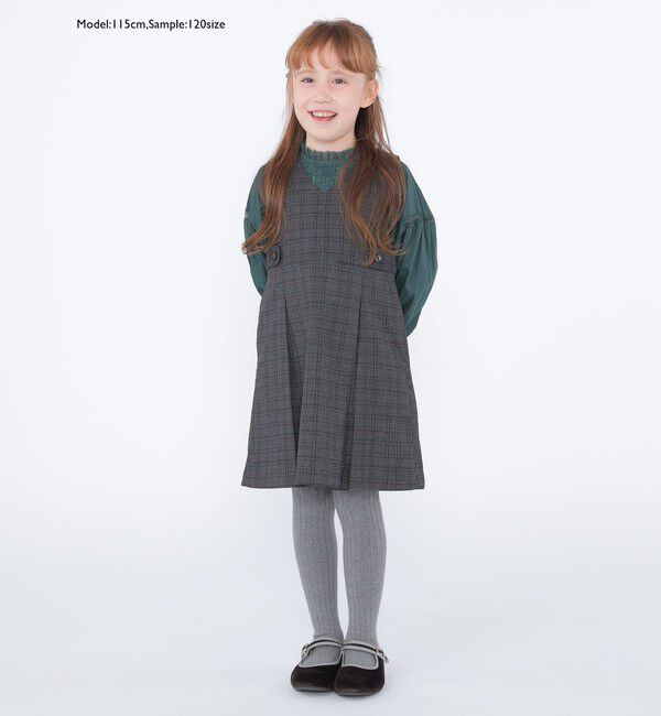 SHIPS KIDS「SHIPS KIDS:100～130cm / レース ピンタック 長袖 ブラウス」|シャツ・ブラウス|
