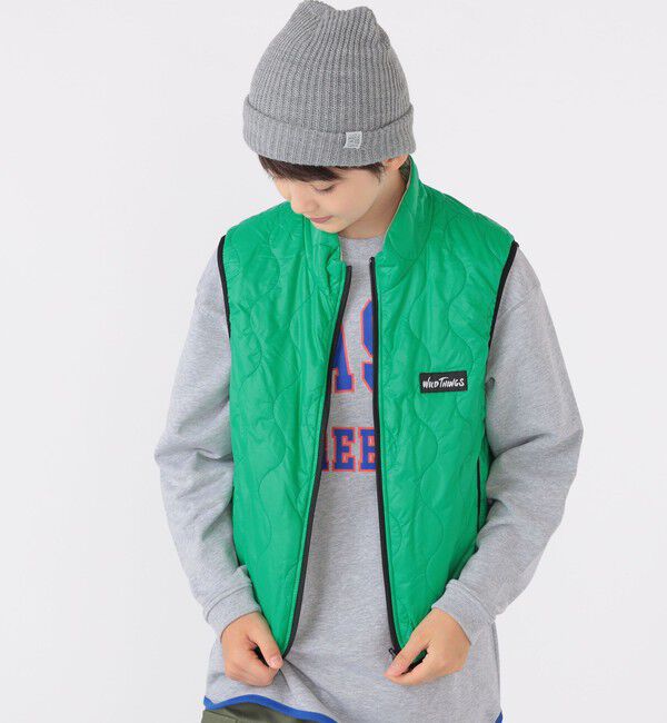 SHIPS KIDS「【SHIPS KIDS別注】WILD THINGS:130～170cm / キルティング リバーシブル ベスト」|ダウンベスト・ベスト|