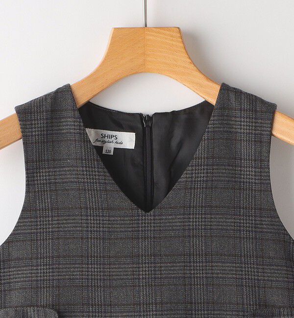 SHIPS KIDS「SHIPS KIDS:140～150cm / チェック ジャンパー スカート」|ワンピース|